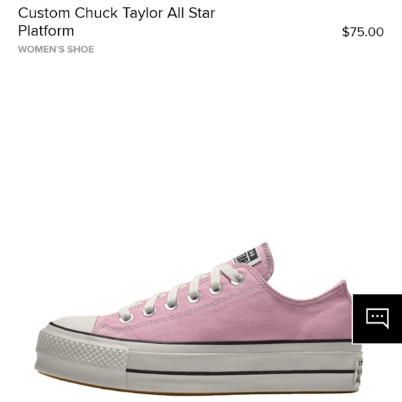 baby pink platform converse